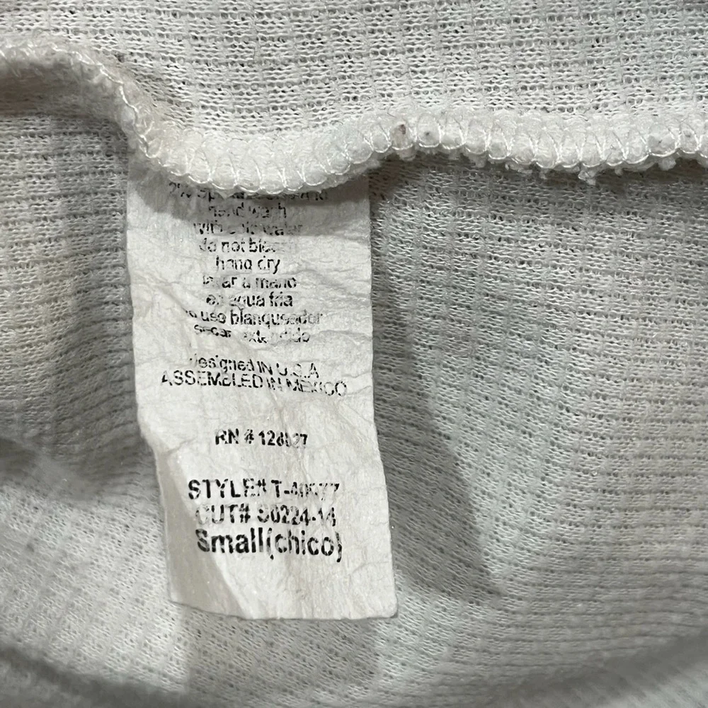 Tres Bien White Waffle Knit Hooded Sweater - Size Small - Picture 10 of 10